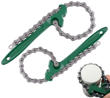 Oil Chain Wrench Grid Filter Chain Spanner Wrench 8/12 Inch Oil Fuel Filter Wrench Removal Tool Remover Auto Maintaince Tool