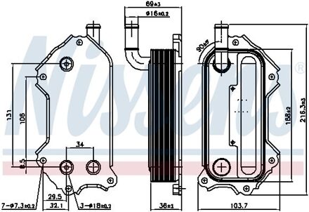 Oil cooler 91117