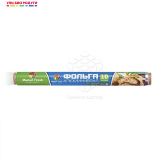 Oil Paper Market Fresh 3040427 Фольга MARKET FRESH алюминиевая в рулоне 30см*10м
