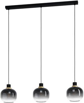 Oilella Hanglamp - E27 - 95 cm - Zwart/Geelkoper Koper, Zwart