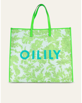 Oilily Big square shopper green - maat One size Veelkleurig