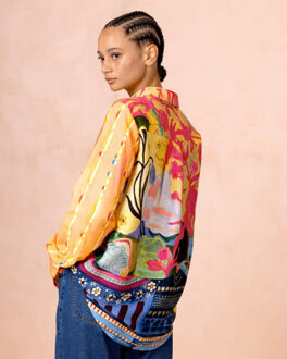 Oilily Blouse lange mouw f25wbl5091 bregje Bruin - 42