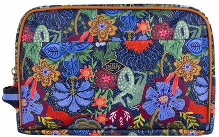 Oilily Cloe Pocket Cosmetic Bag patriot blue toilettas Multicolor - H 17 x B 26 x D 17 cm