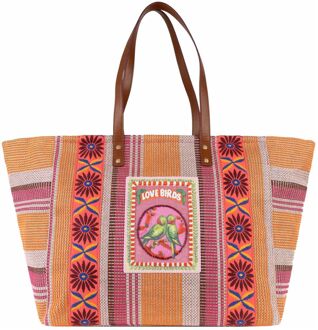 Oilily Sea Shopper beetroot purple schoudertas dames Multicolor - H 34 x B 39 x D 26 cm