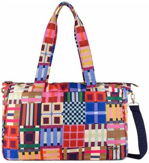 Oilily Wynda Overnighter wedgewood schoudertas dames Multicolor - H 31 x B 46 x D 18 cm