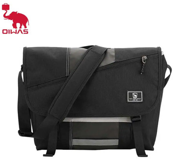 OIWAS Men's Canvas Messenger Bag Mochilas 15 Inch Laptop Shoulder Bags Casual Traveling Teens Sling Crossbody Pack For Outdoor