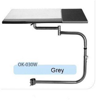 OK-030W Multifunctionele Full Motion Stoel Vastklemmen Toetsenbord Ondersteuning Laptop Houder Muismat Voor Comfortabele Kantoor En Spel zilver