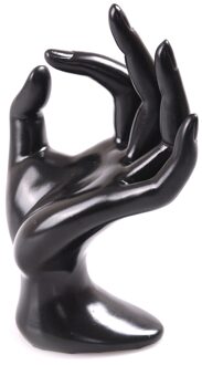 Ok Vormige Hand Sieraden Display Stand Zwarte Hand Model Ring Armband Ketting Opknoping Organisator Stan