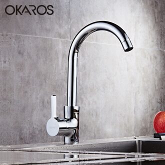 OKAROS Keuken Messing Kraan verchroomd Drinken 360 Graden Water Saver Mengkraan Moderne Flexibele Badkamer Basin Sink Tap