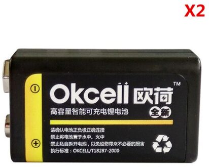 OKCELL 9V Oplaadbare Batterij 800mAh USB Draagbare OKcell Micro USB Batterijen Voor RC Helicopter Model Microfoon Bateria 2 stk