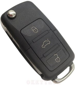 OkeyTech Afstandsbediening Sleutel Shell Flip Folding Autosleutel Vervanging Voor VW Golf 4 5 Passat b5 b6 polo Touran Voor seat Skoda Autosleutel