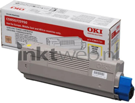 OKI Toner geel - 6000 pagina's - 43865721