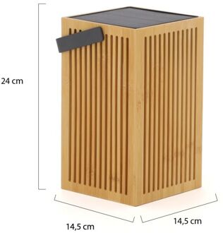 Okinawa lantaarn solar oplaadbaar dimbaar 14x,5x14,5x24cm - Laagste prijsgarantie! Taupe