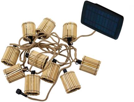Okinawa solar-lichtketting 10-lamps licht hout