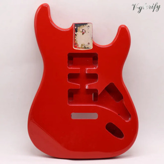 okoume wood red color ST guitar body high gloss electric guitar barrel body guitar barrel accessory guitar parts