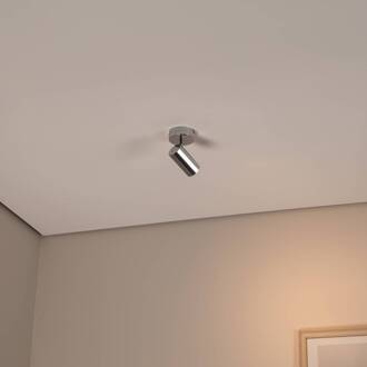 Oktano plafondspot, chroomkleurig, lengte 13 cm, metaal glanzend chroom