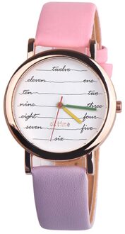 OKTIME Fancy Womens Electrocardiogram Casual Leather Analog Quartz Watch Ladies Watch Female Women's Quartz Watch B