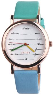 OKTIME Fancy Womens Electrocardiogram Casual Leather Analog Quartz Watch Ladies Watch Female Women's Quartz Watch