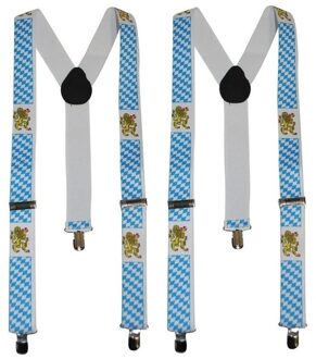 Oktoberfest - 2x Beierse Oktoberfest verkleed bretels voor volwassenen - Bierfeest verkleed feest accessoire