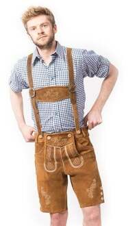 Oktoberfest echte Lederhosen voor mannen | Anton Kort |  Bruin | Maat L