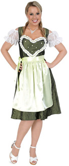 Oktoberfest Groene Tiroler jurk met hart 40 (l)