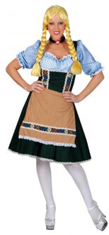 Oktoberfest Groene Tirolerjurk met blauw shirtje 36-38 (s/m)