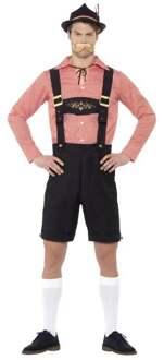 Oktoberfest Kostuum Lederhosen Rood