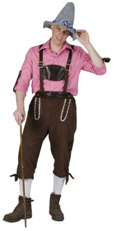 Oktoberfest lederhose - bruin - tiroler / bierfeest broek - verkleedkleding heren