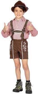 Oktoberfest Lederhose Kort Bruin Kind Milo Bruin - Kastanje