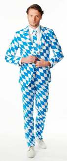 Oktoberfest Opposuits - Bayern Oktoberfest Print Verkleedkleding Net Kostuum/pak Voor Heren Inclusief Stropdas 48 (M)