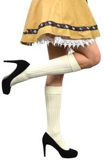 Oktoberfest Sokken Ecru Geel - Beige - Creme, Wit - Transparant