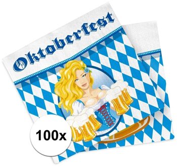 Oktoberfest thema servetjes 100 stuks