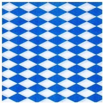 Oktoberfest vlag Beieren servetten - 200x - Tafel decoratie feestartikelen van Bayern - Papier Multi