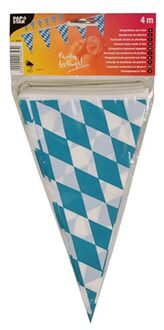 Oktoberfest Vlaggenlijn blauw/wit Bayern Oktoberfest van 4 meter - Vlaggenlijnen Multikleur