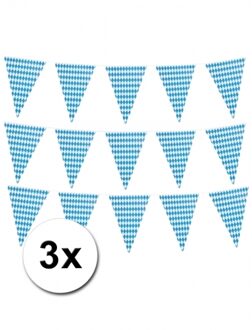 Oktoberfest vlaggenlijnen extra groot 8m 3 stuks