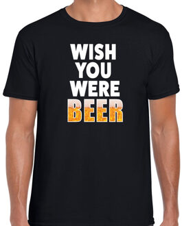 Oktoberfest Wish you were beer drank fun t-shirt zwart voor heren M