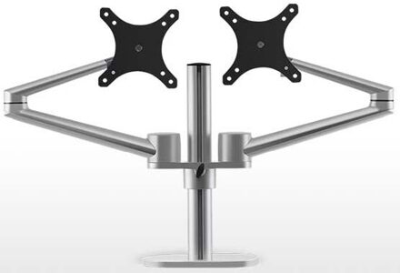 OL-2 17 "-32" Full Motion Dubbele Monitor Desktop Stand 360 Draaien 2-8Kg aanpassing Arm Computer Tafel Houder Beugel zilver
