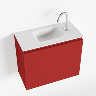 OLAN 60cm toiletmeubel fire. LEX wastafel talc midden 1 kraangat