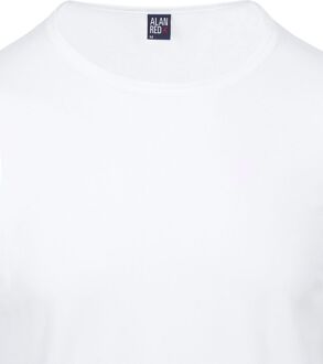 Olbia Heren T-shirt Lange Mouw Wit Ronde Hals Body Fit-2 Pack