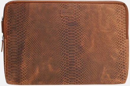 Old West San Angelo - Leren Laptopcover / Laptopsleeve - 17 inch - bruin