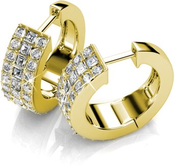 Olena oorbellen - goud en kristal