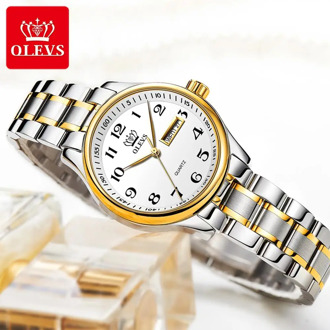 OLEVS Quartz Watch Women Fashion Casual Ladies Business Watch Top Luxury Waterproof Stainless Steel Couple Watches Montre Femme