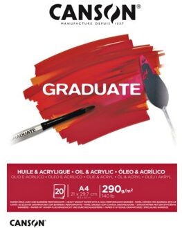 Olie Acrylblok Canson Graduate A4 290gr 20vel