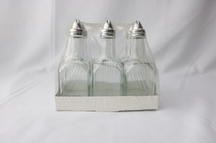 Olie/azijn flesjes 6 stuks transparant