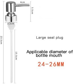 Olie Cap Pomp Top Dispenser Nozzle Voor Oyster Saus Fles Knijpen Machine Drukt Mond Pomp Hoofd Keuken Squeeze Oyster groot zilver