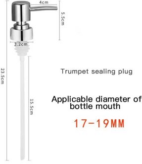 Olie Cap Pomp Top Dispenser Nozzle Voor Oyster Saus Fles Knijpen Machine Drukt Mond Pomp Hoofd Keuken Squeeze Oyster klein zilver