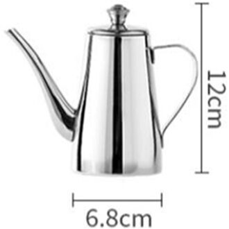 Olie Dispenser Cruet Azijn Fles Bbq Drip Gratis Keuken Lange Mond Koken Roestvrij Stalen Pot Container Met Deksel Lekvrije