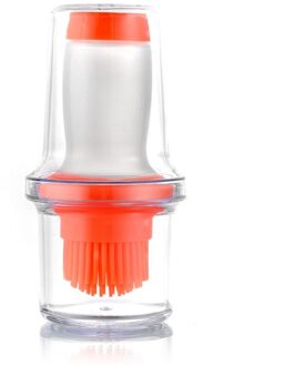 Olie Fles Borstel Hervulbare Te Gebruiken Saus Fles Borstel Bakken Borstel Met Deksel Boter Brood Pastry Brush Keuken Bbq tool oranje