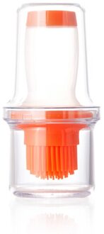 Olie Fles Borstel Hoge Temperatuur Squeeze Fles Bakken Barbecue Tool Huishoudelijke Food Grade Kruiden Borstel Keuken Gadgets oranje Squeeze