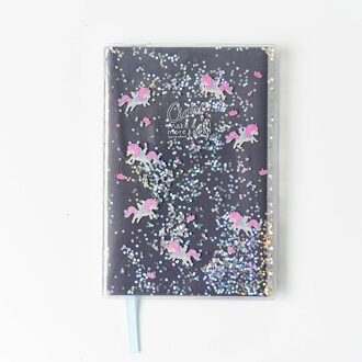 Olie gevulde rubber mouwen PVC notebook card set droom pailletten macaron student notebook koffie